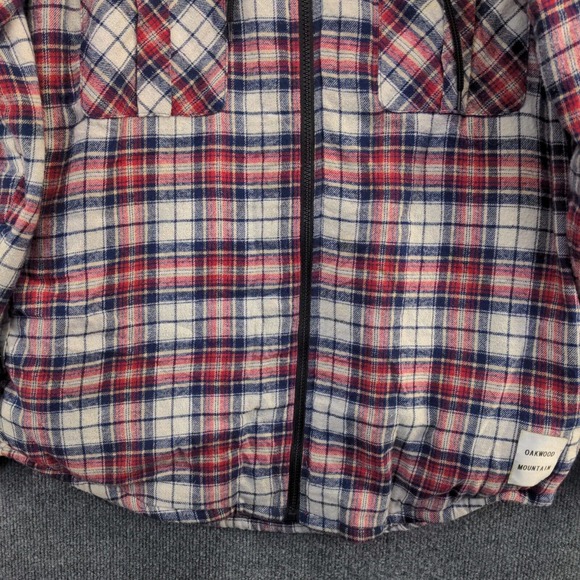 Oakwood Mountain Men's Shacket Jacket Multi Large Long Sleeve Sherpa Lined - Picture 4 of 14